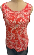 Coral Bay Women's Petite Medium Sleeveless Shirt 100% Cotton