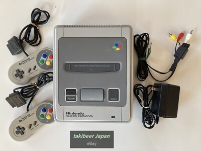 Nintendo Super Famicom SFC SNES Video Game Console NTSC-J Set Working ...