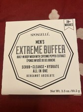 Spongelle Men's Extreme Buffer Body Wash Infused Buffer 20 Washes Bergamot Abso