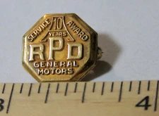 GM Rochester Products Division Employee Service Award Pin _GF