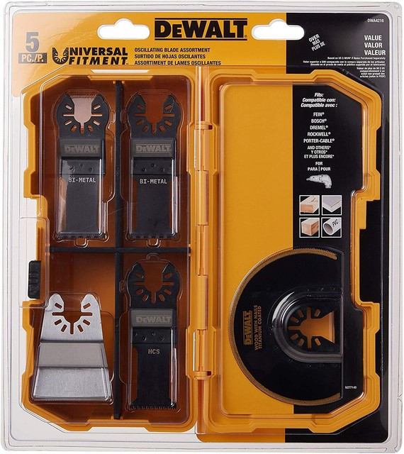 DEWALT DWA4216 Oscillating Tool Blades Kit 5piece for sale online eBay