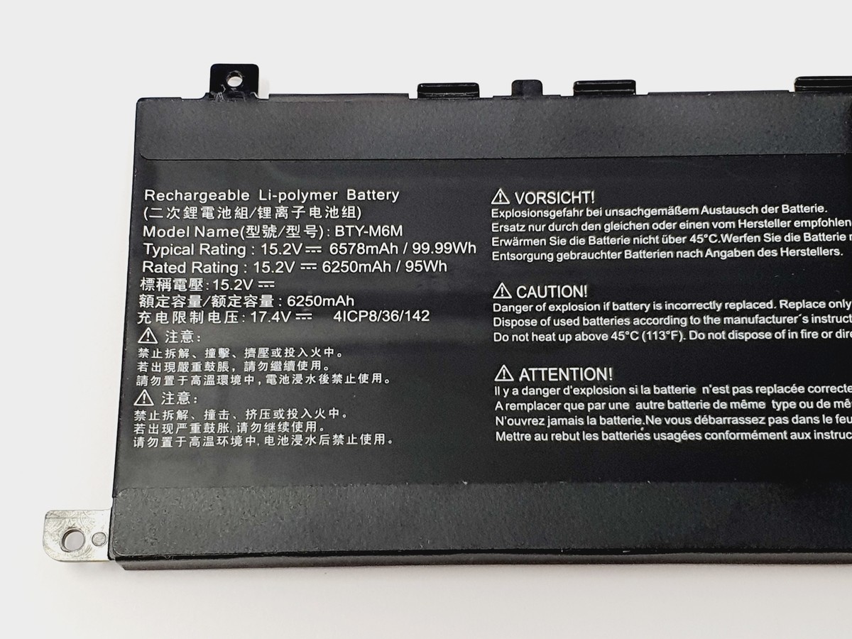 Laptop Battery Msi Ge76 Dragon Tiamat 10uh Genuine MSI GE76 DRAGON