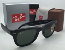 Ray-Ban Sunglasses FOLDING WAYFARER RB 4105 601-S 50-22 Matte Black w/Green Lens