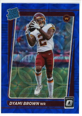 2021 Donruss Optic Dyami Brown Rated Rookie Blue Scope Prizm #223