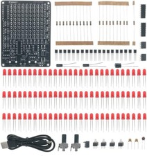 LED Chaser Soldering Practice DIY Kit PCB Board for School Learning Project