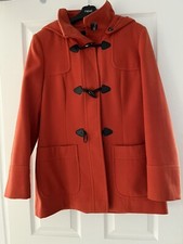 Debenhams Orange Wool Coat Size 12 Bnw/t
