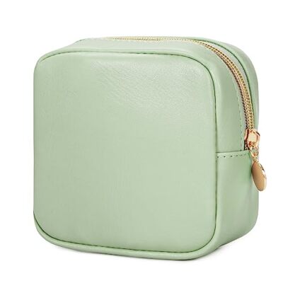 Small Makeup Bag for Purse Make up Pouch Cute Cosmetic Pouch for Mini Green 
