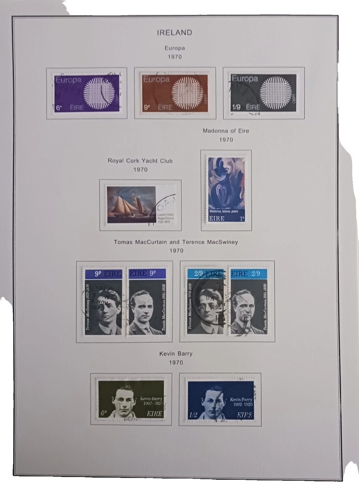 Eventos históricos Sellos irlandés Multi-color