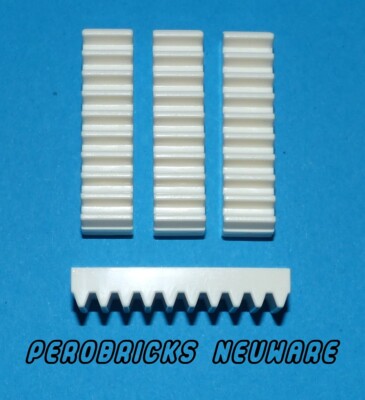 Lego Technic Technik 4x Zahnstange/Zahnschiene weiss 1x4 #3743 NEUWARE