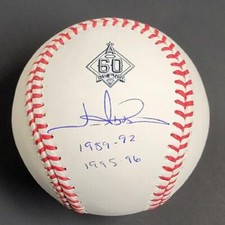 Jim Abbott autograph signed Angels 60th Anniversary Baseball BAS Beckett Witness