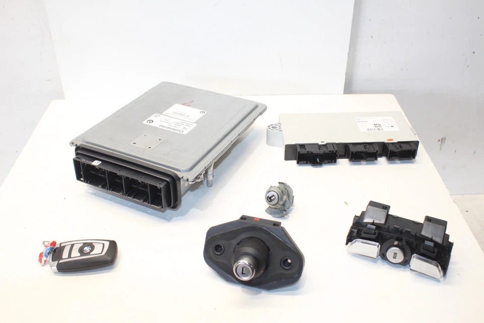 2011 2012 BMW 750Li N63 CONJUNTO DE IGNIÇÃO HÍBRIDA MÓDULO DE BLOQUEIO DE CHAVE FABRICANTE DE EQUIPAMENTO ORIGINAL 63K - Imagem 2 de 4