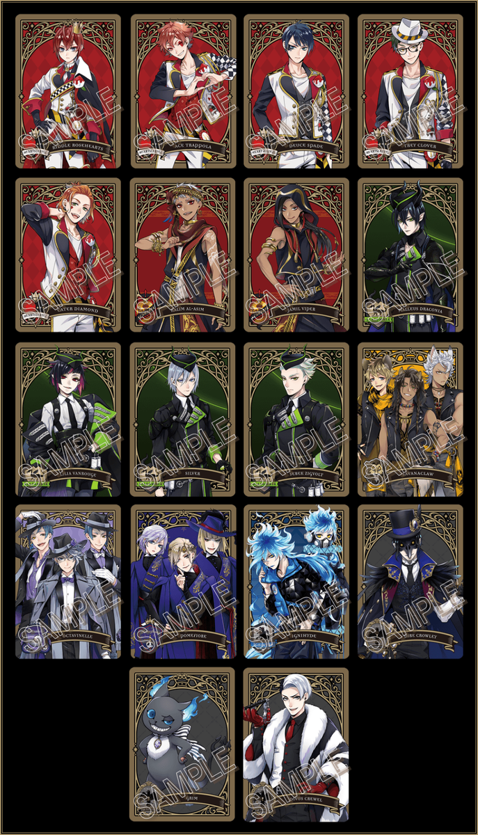 Disney Twisted Wonderland Metal Card Collection 1 Complete Set All