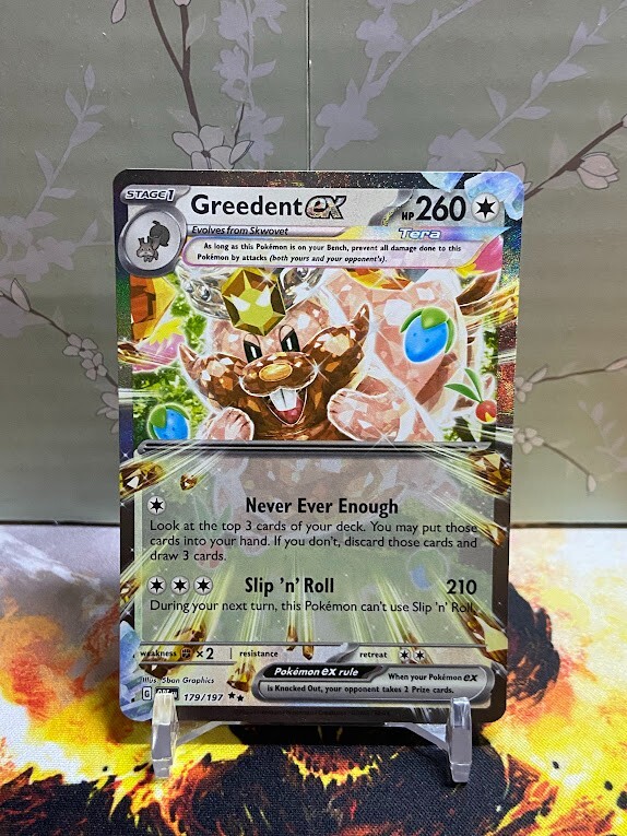 Greedent ex 179/197 Double Rare Obsidian Flames NM