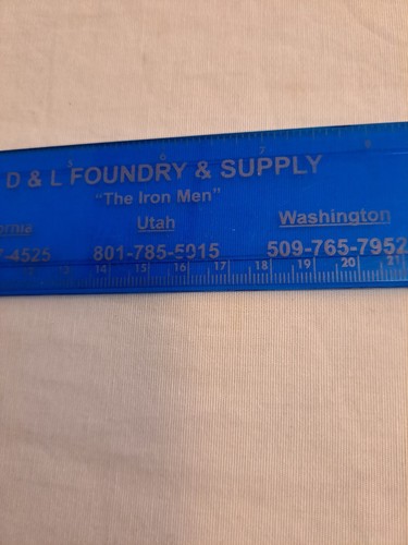 D & L Foundry Supply Lineal Werbung California Utah Washington The Iron Man - Bild 6 von 12
