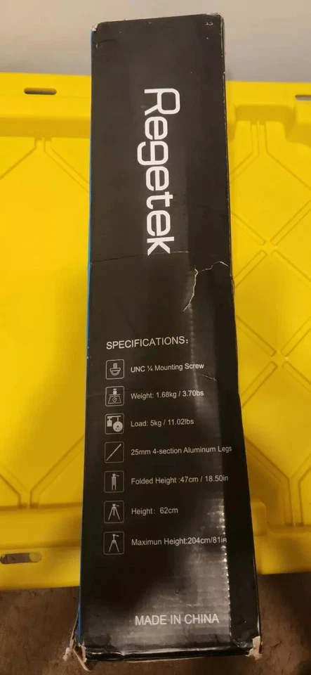 Regetek 81" Trípode de Viaje Monopie Aluminio Soporte de Video Profesional Ajustable... Foto 3 de 4