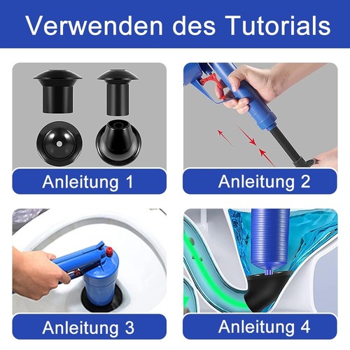 Profi Abflussreiniger Pressluft Rohrreiniger Pumpe Druckluft Rohrreinigung 4Bar - Bild 13 von 16