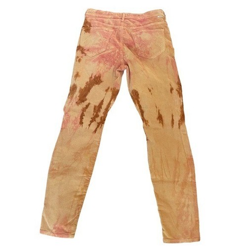 Jeans mamma donna taglia 29 vita alta looker tie-dye marrone velluto a coste skinny - Foto 5 di 14