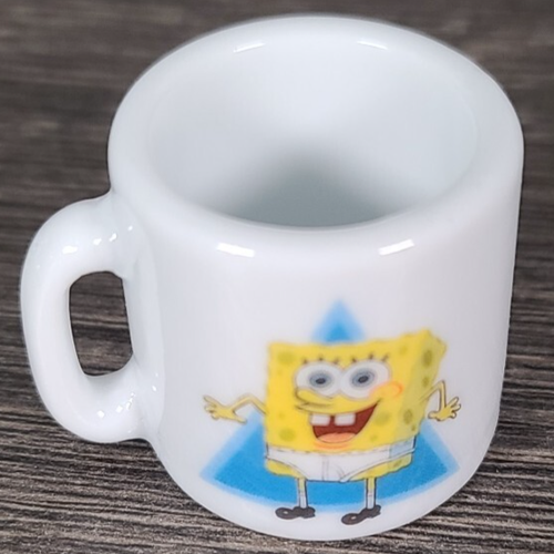 Lot Of 5 SpongeBob SquarePants Vintage 2002 Viacom Mini Cups Mugs White - Lot A - Picture 7 of 9