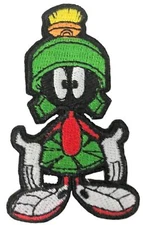 Looney Tunes Marvin The Martian With Hands Out 3" Tall Embroidered Iron on Patch