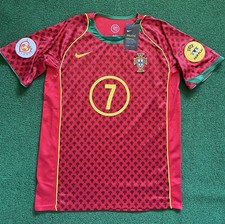NWT Portugal 2004 Euro T90 “Figo 7” Jersey with Euro Patches (Medium)