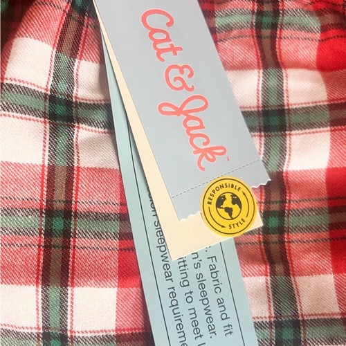 CAT & JACK Festive Red Plaid Pajama Pants – Holiday Sleepwear, Size XS (4/5) - Picture 3 of 4