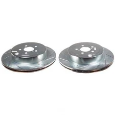 Disc Brake Rotor Set-Rear Drilled, Slotted and Zinc Plated Brake Rotor Pair