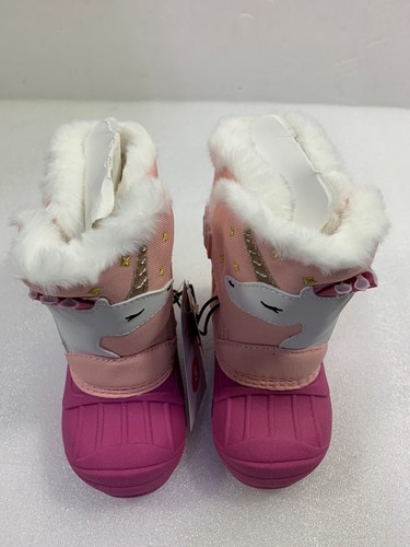 Cat & Jack Winter Snow Boots Toddler Girls Sz 5 Unicorn Lennox Waterproof Pink - Picture 5 of 9