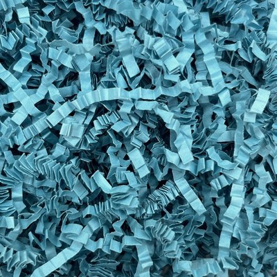 2LB Lake Blue Crinkle Cut Paper Shred Filler Basket Gift Wrapping Decor Bag