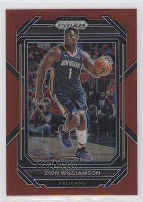 2022-23 Panini Prizm Red Prizm 256/299 Zion Williamson #214 10qe