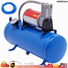 Air Horn Compressor 6l Tank Pump 100psi For Air Horn Car Train Truck Boat Dc12v