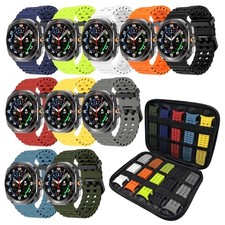 Sport Silicone Strap Compatible with Samsung Galaxy Watch Ultra 47mm Waterproof