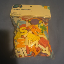 Hello Hobby Assorted Color Alphabet Letter Foam Stickers Shapes Pack