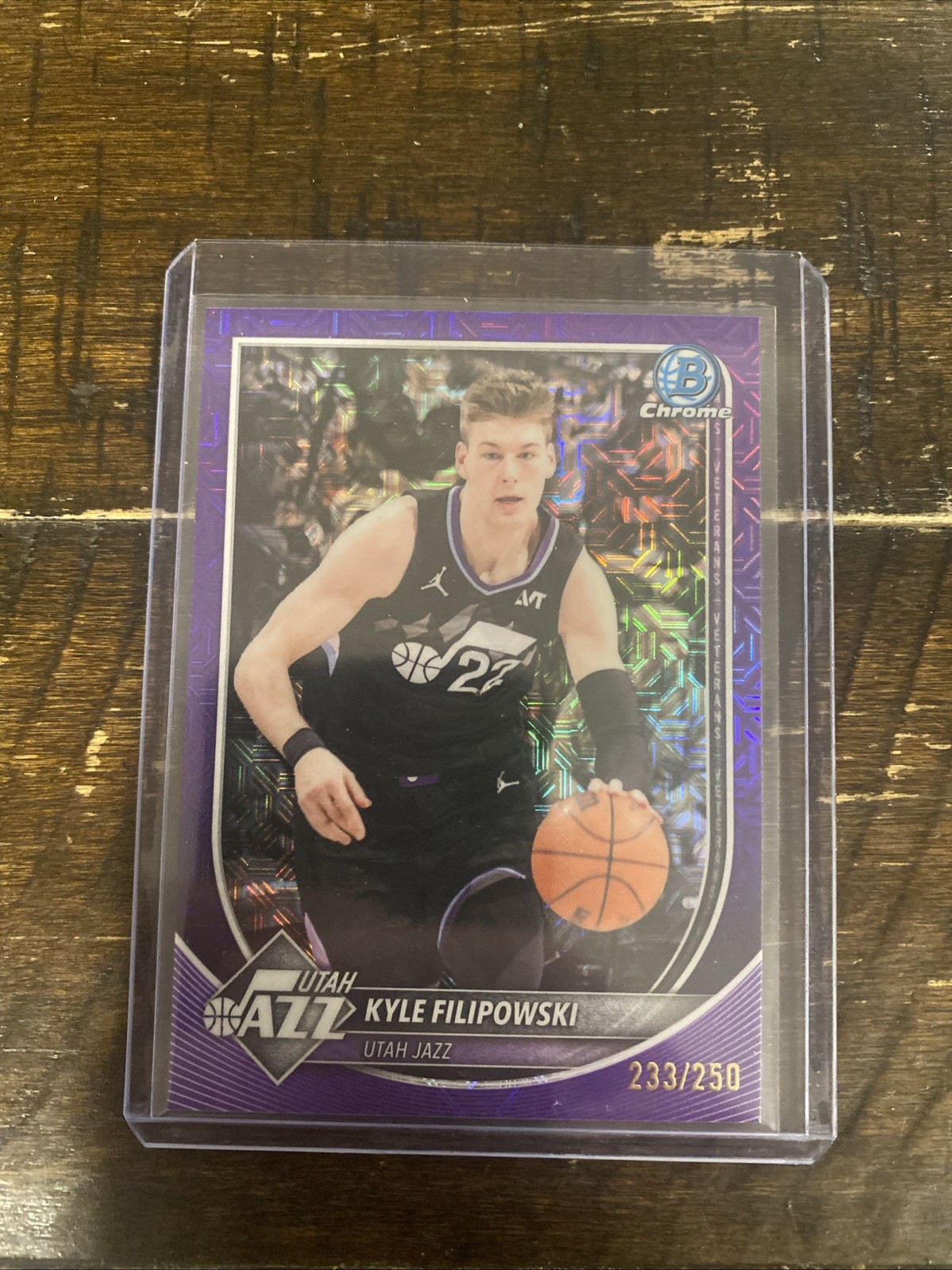 Kyle Filipowski /250 Purple Mojo 2025-26 Bowman Chrome Basketball #BCV-113