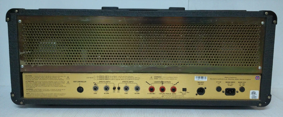 (MA1) Marshall JCM 2000 TSL 100 Triple Super Lead 3-Channel 100W Guitar Amp Head - Image 4 of 4