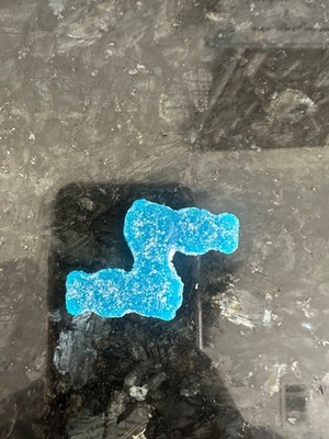 Sour Patch kids rare factory mistake lightning bolt. Only a few in the world