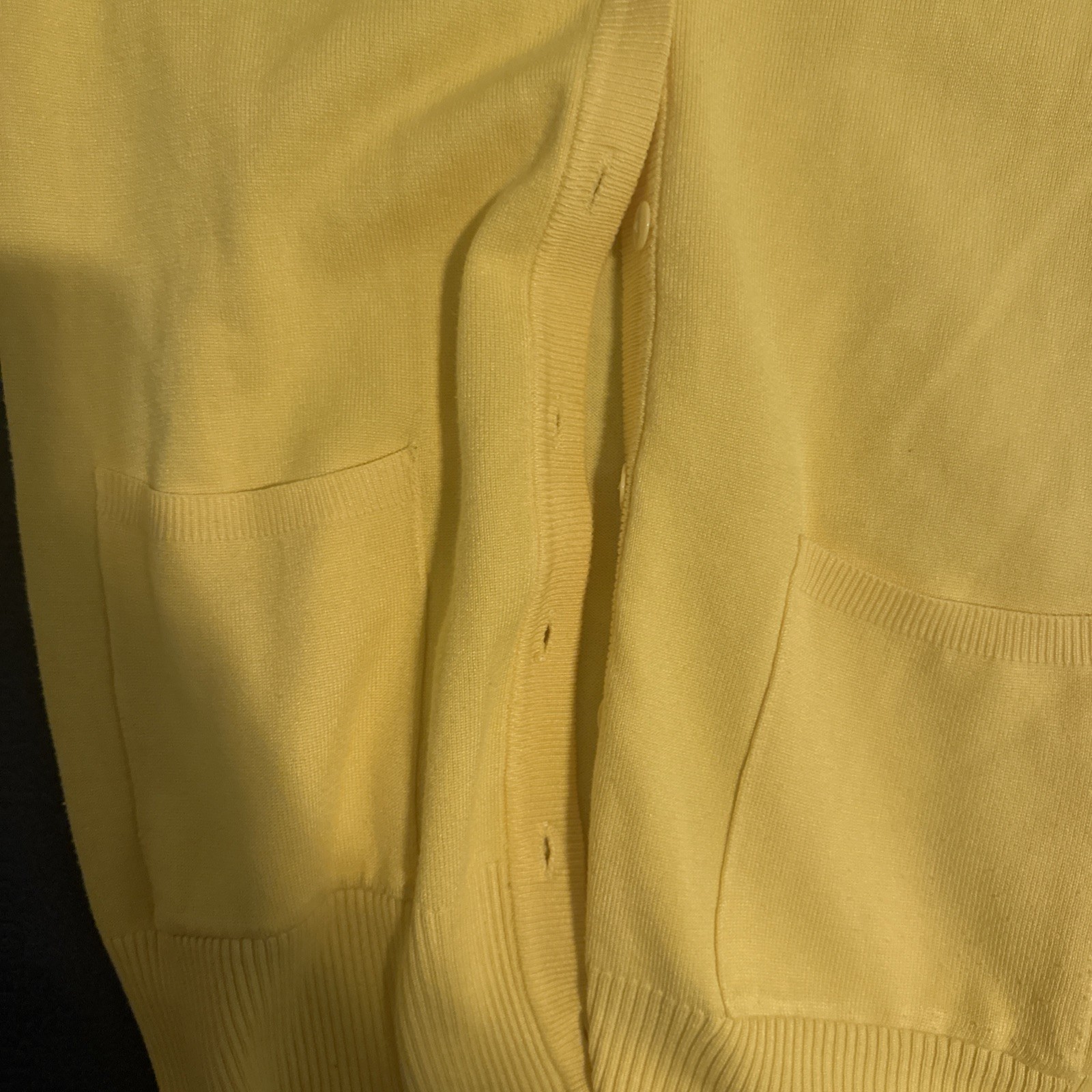 Urban CoCo Sweater Women's X Large Long Sleeve Yellow Buttoned Cardigan image 3
