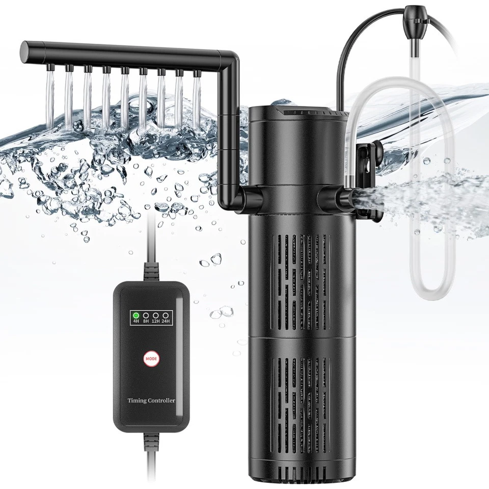 5-in-1 Aquarium Innenfilter mit UV lamp Aquarium Filterpumpe Einstellbarer Pumpe - Bild 2 von 4