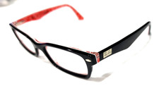 Ray Ban RB5206 2479 Black Red Rectangle Eyeglasses Frame 52-18 140