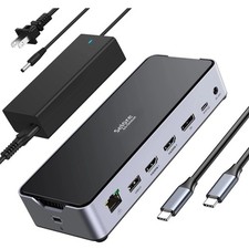 USB C Docking Station 3 Monitors Laptop Dock ...