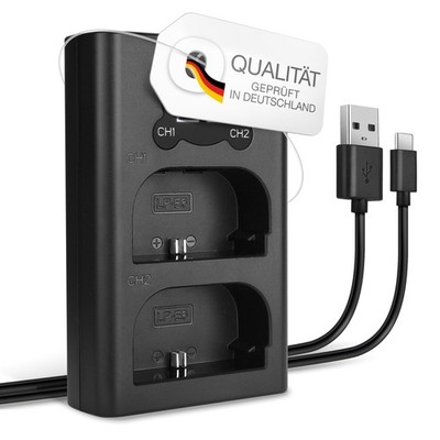 USB Dual Ladegerät für Canon EOS 80D Speedlite EL-5 Doppelladegerät Ladekabel