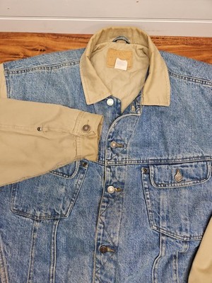 Vintage 1969 Original Gap Khaki Denim Blue Jean Jacket Quilted Men's Sz Lg Y2K 