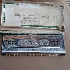 HOHNER Echo Harp 80 Stimmen Harmonica Key F with Original Box