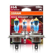 Osram Night Breaker 220 9003 Hb2 H4 6055w Two Bulbs Headlight Dual Beam Replace