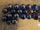  Irridescent Metallic Colored Marbles Lot Of 35: 5/8" To 1.5" Diameter  — photo 2