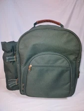 Picnic at Ascot Hunter Green Picnic Backpack W/Insulated Compartment & Sleeve