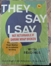 They Say / I Say Fifth Edition by Gerald Graf...