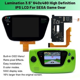 3.5" Laminated High Definition IPS LCD Kit W/Shell Case For For SEGA Game Gear