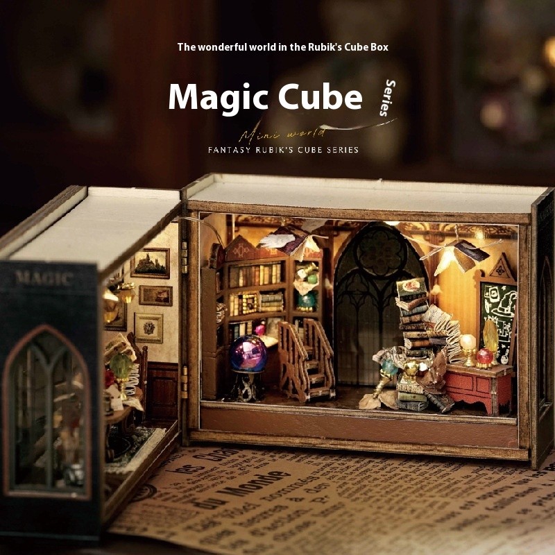 Log Cabin Dollhouse Kit Mini Dollhouse Kit DIY Miniature House Kit