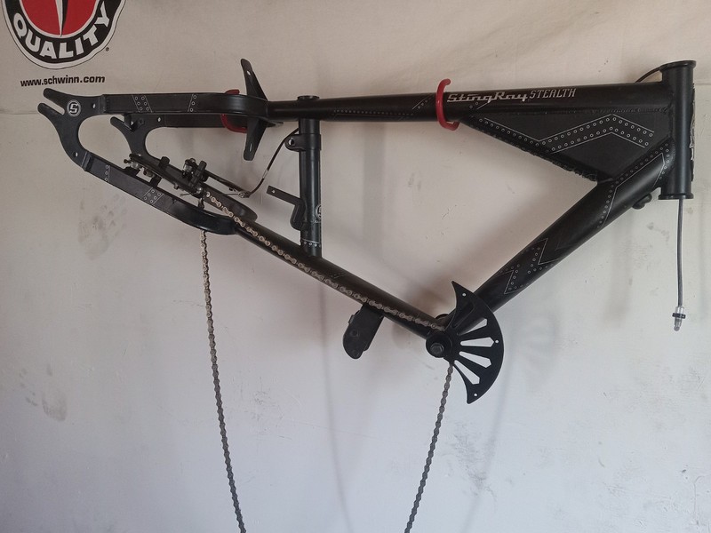 Stealth Schwinn Stingray Chopper Frame+Chain+Brakes For Spoiler Seat&20" OCC Rim