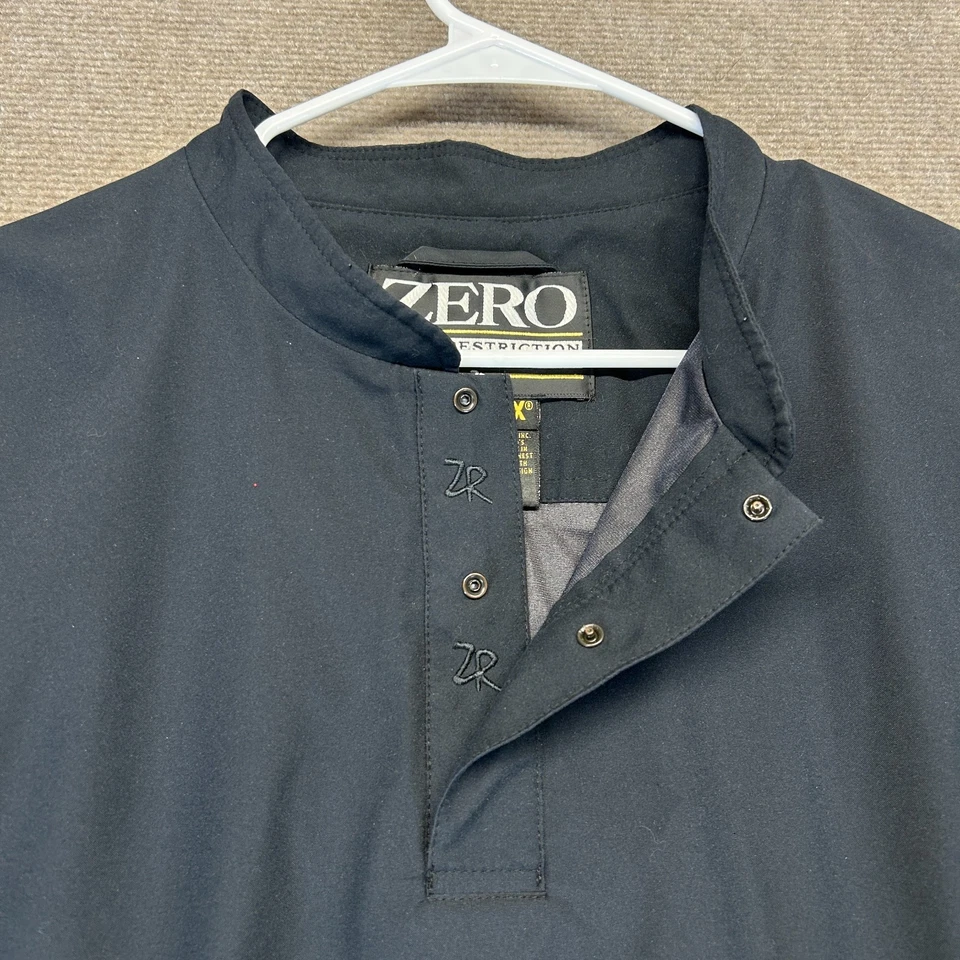 Zero Restriction Golf Jacket Men's Large Black Gore-Tex Lined Pullover 1/4 Snap - Image 2 of 4